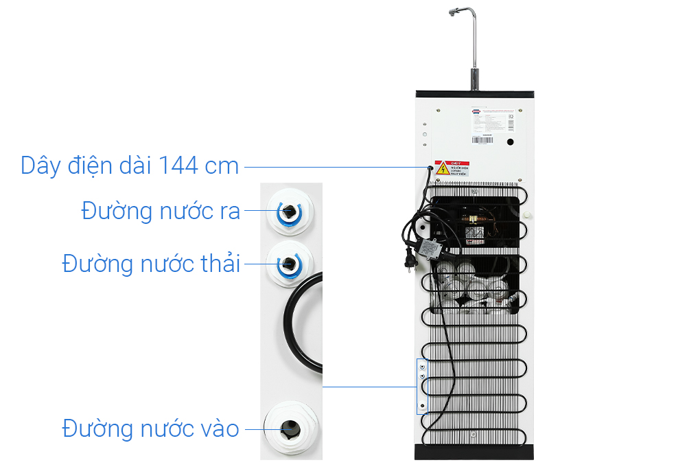 Máy lọc nước RO nóng nguội lạnh Sunhouse SHA76214CK-S 9 lõi Màu Đen - xanh dương