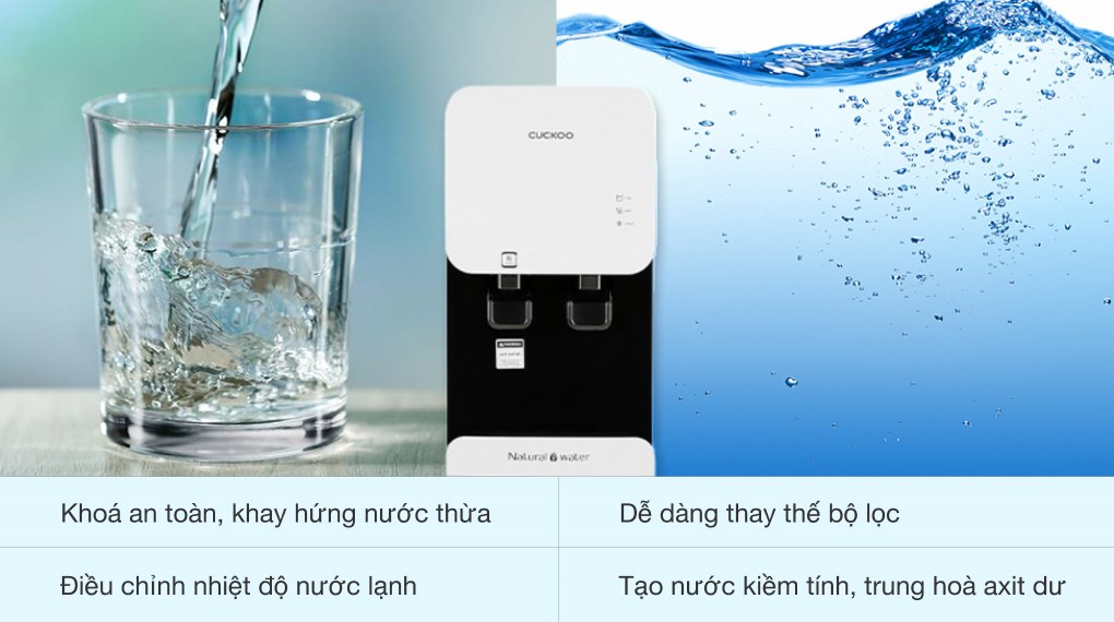 Máy lọc nước RO nóng nguội lạnh Cuckoo CP-FRP601SW 4 lõi