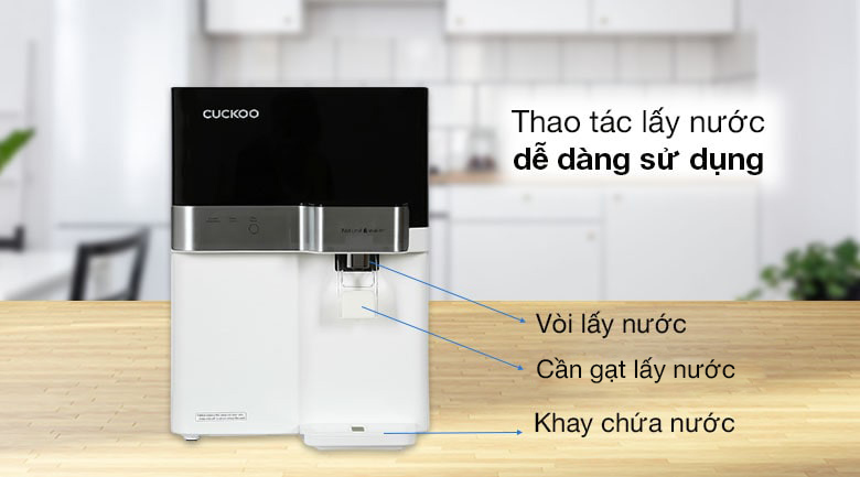 Lấy nước bằng cần gạt dễ dàng sử dụng