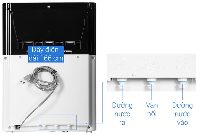 Máy lọc nước RO Cuckoo CP-RRP702MBK 4 lõi Màu Trắng - Đen