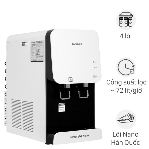 Máy lọc nước Nano nóng lạnh Cuckoo CP-FN601HW 4 lõi