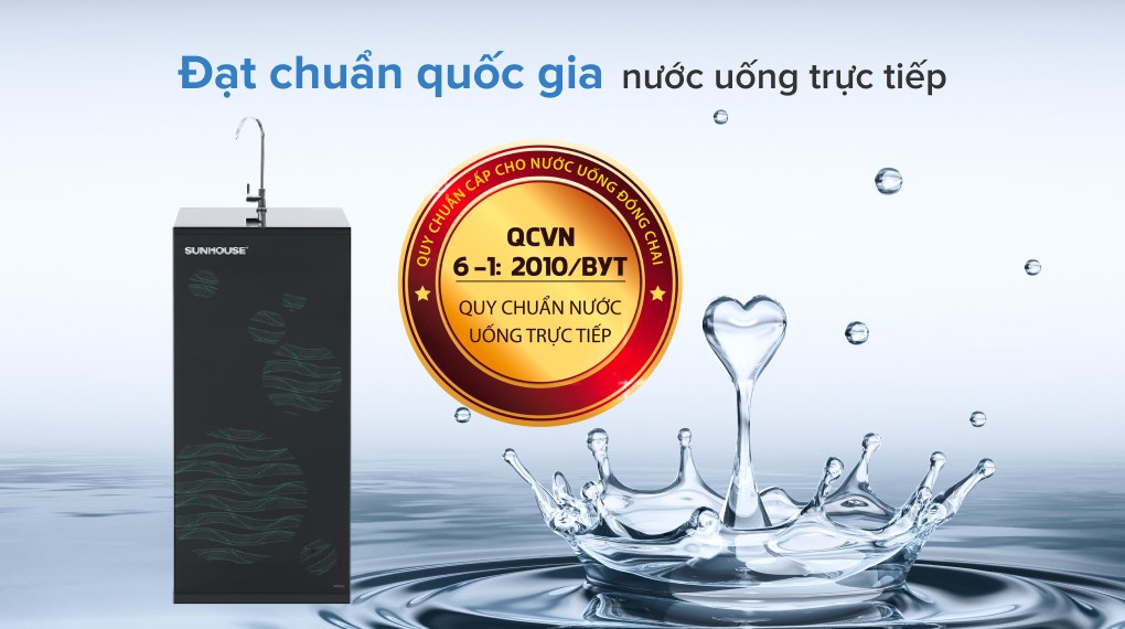 Máy lọc nước RO Sunhouse SHA8866K 7 lõi - Nước sạch