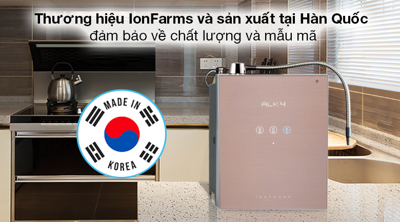 Máy lọc nước ion kiềm IonFarms Alpha-1500 - Thương hiệu Hàn Quốc với 20 năm kinh nghiệm