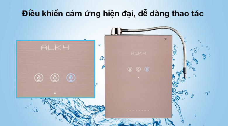 Máy lọc nước ion kiềm IonFarms Alpha-1500 - Nâng cao trải nghiệm như khi dùng smartphone với điều khiển cảm ứng hiện đại