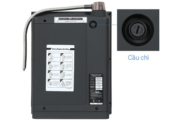 Máy lọc nước điện giải ion kiềm IonFarms Alpha-1500 2 lõi 5 tấm điện cực Màu Vàng Hồng