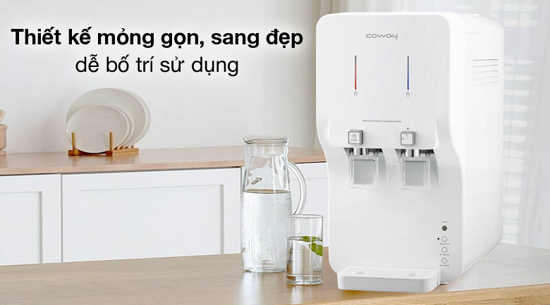 Mỏng gọn, sang đẹp - Máy lọc nước RO nóng lạnh nguội Coway CHP-260L 4 lõi