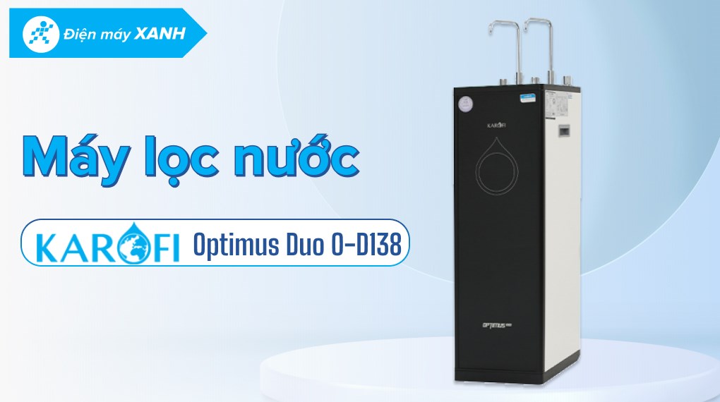 Máy lọc nước RO nóng nguội lạnh Karofi Optimus Duo O-D138 8 lõi