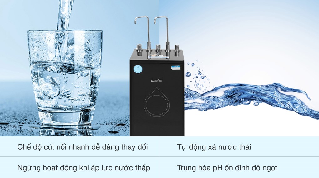 Máy lọc nước RO nóng nguội lạnh Karofi Optimus Duo O-D138 8 lõi