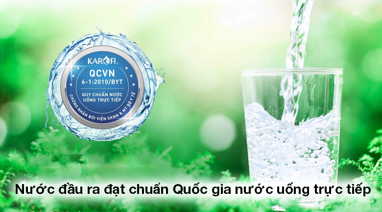 Máy lọc nước RO nóng nguội lạnh Karofi Optimus Duo O-D138 8 lõi - Nguồn nước đầu ra đạt chuẩn Quốc gia nước uống trực tiếp QCVN6-1:2010/BY