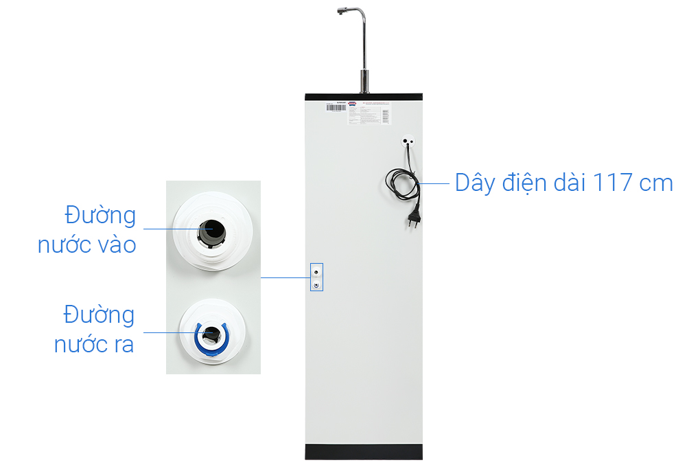 Máy lọc nước RO Sunhouse SHA88113K 10 lõi Màu Đen