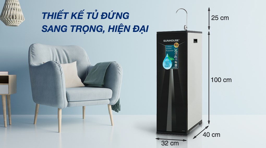 Máy lọc nước RO Sunhouse SHA8879K 8 lõi