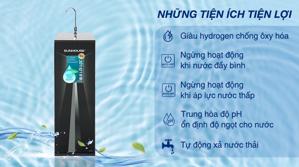 Máy lọc nước RO Sunhouse SHA8879K 8 lõi