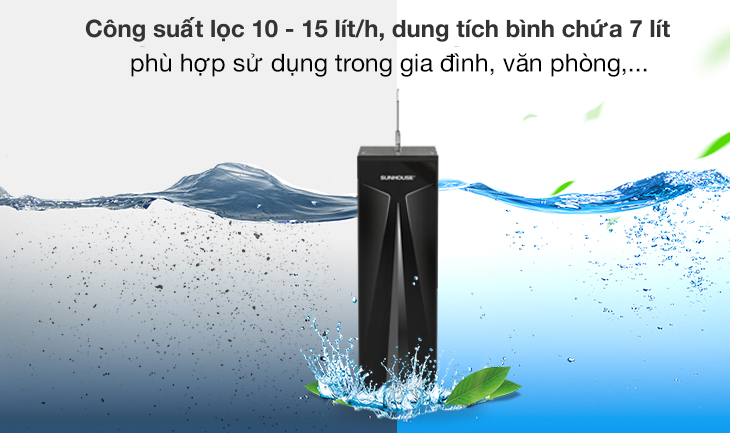 Công suất - Máy lọc nước RO Sunhouse SHA8879K 8 lõi