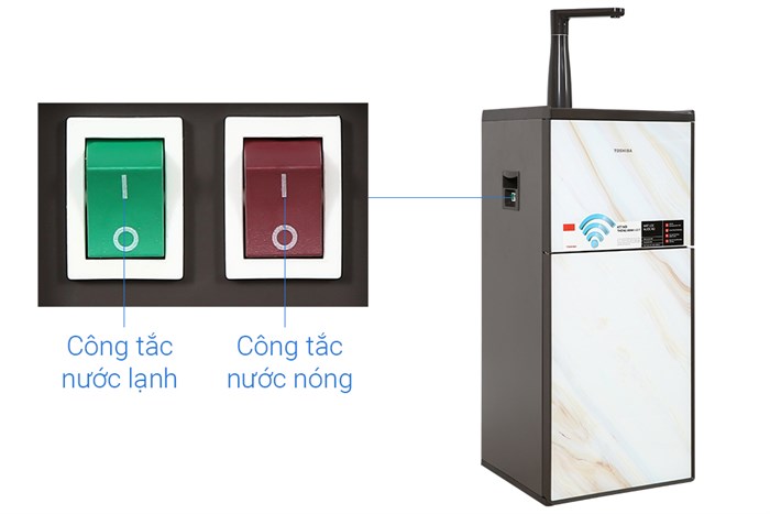 Máy lọc nước RO nóng nguội lạnh Toshiba TWP-W1905SV(MB) 3 lõi Màu Trắng