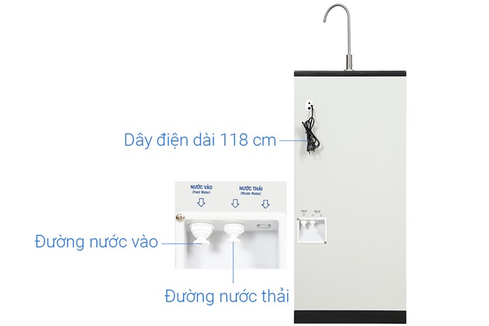 Máy lọc nước RO lọc nước mặn, nước lợ ROBOT SPRING-X9GN 9 lõi Màu Đen Xanh