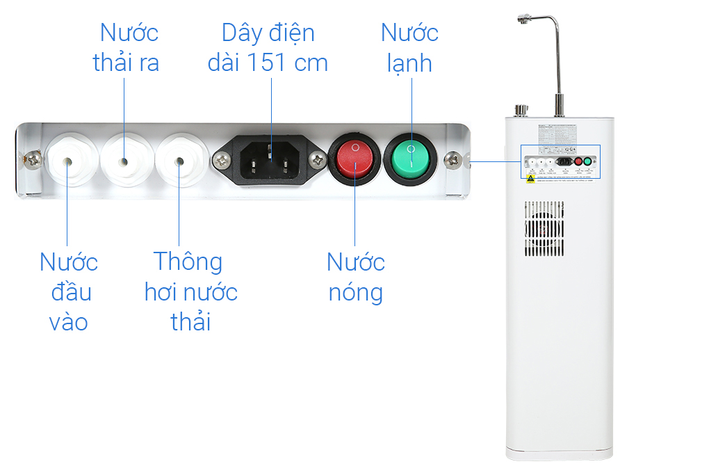Máy lọc nước RO nóng nguội lạnh Hydrogen Kangaroo KG100HS 7 lõi - 4