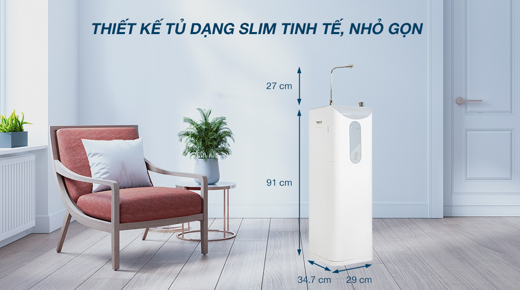 Thiết kế - Máy lọc nước RO nóng nguội lạnh Hydrogen Kangaroo KG100HS 7 lõi