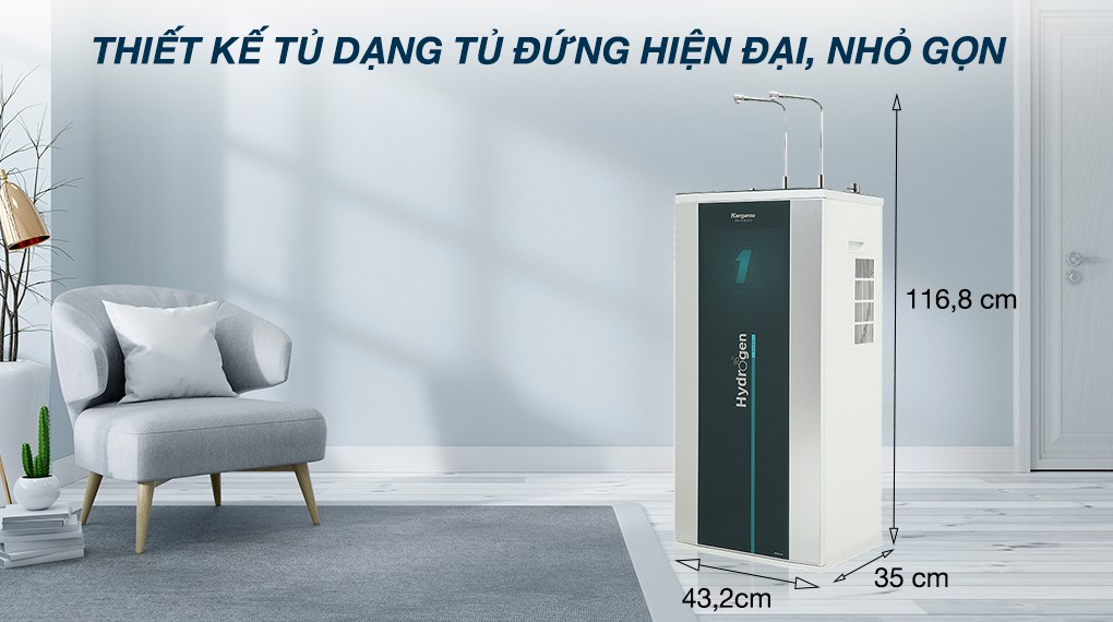 Máy lọc nước RO nóng nguội lạnh Hydrogen Kangaroo KG100HX VTU 10 lõi