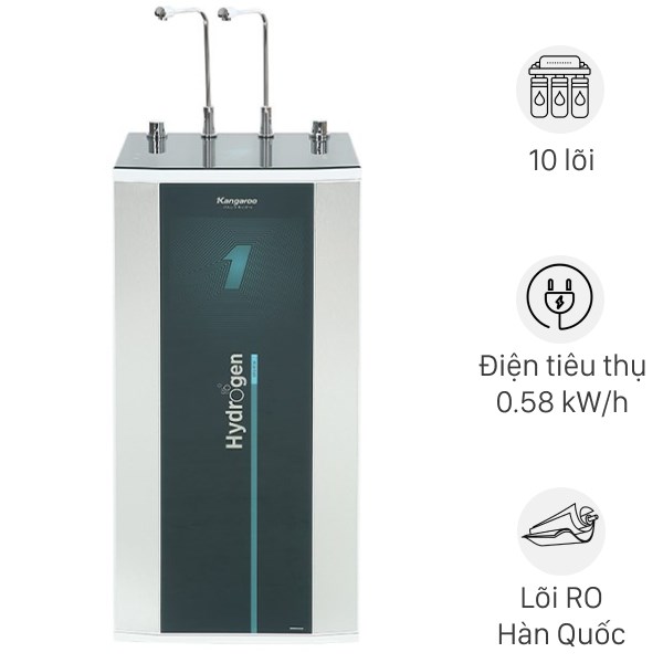Máy lọc nước RO nóng nguội lạnh Hydrogen Kangaroo KG100HX VTU 10 lõi