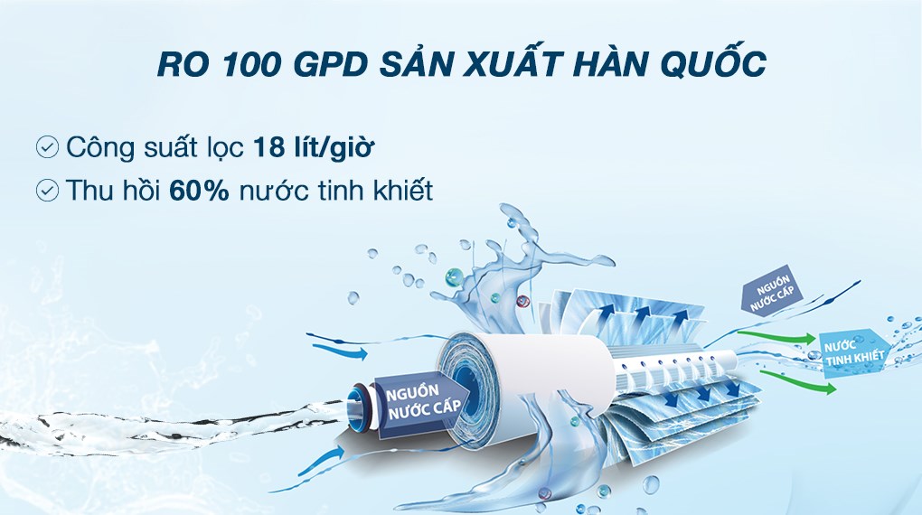 Máy lọc nước RO nóng nguội lạnh Hydrogen Kangaroo KG10A7ES 5 lõi