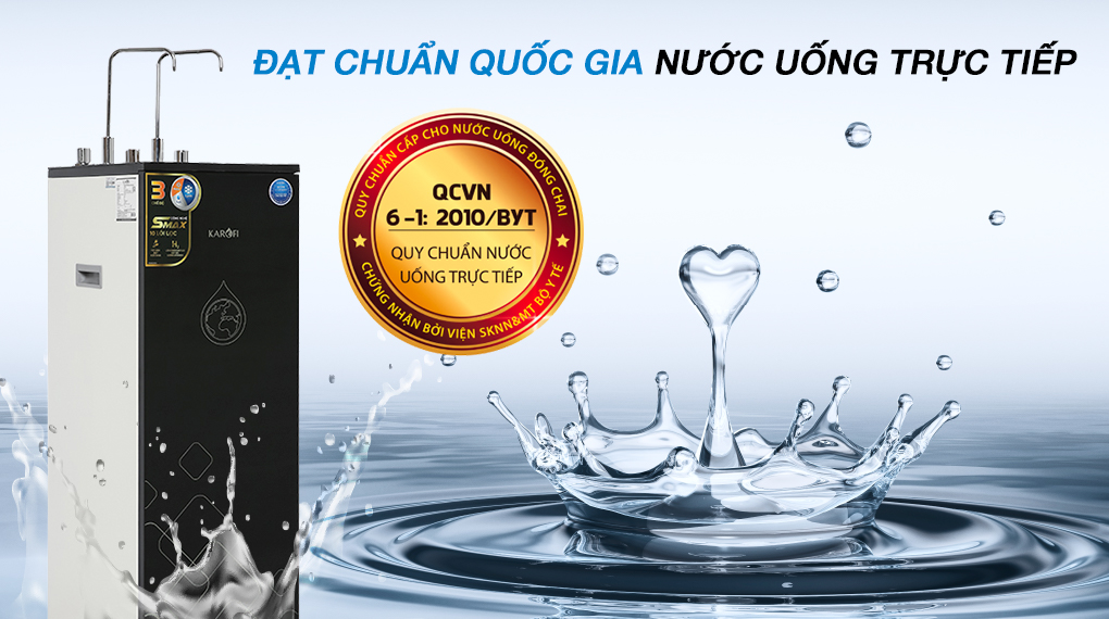 Chứng nhận - Máy lọc nước RO nóng lạnh Karofi KAD-X39 10 lõi