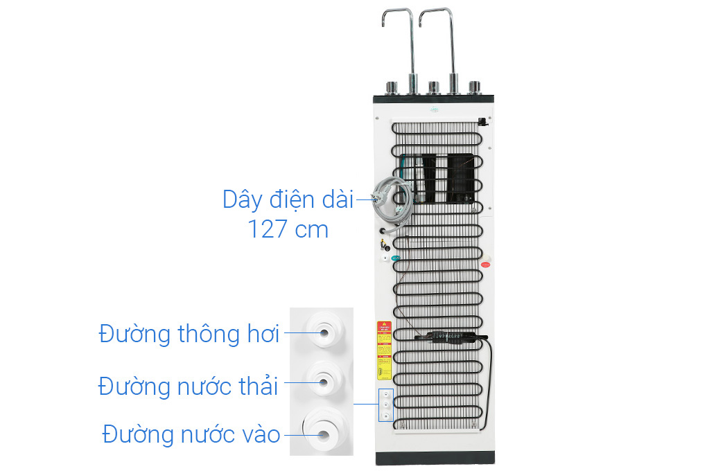 Máy lọc nước RO nóng nguội lạnh Karofi KAD-X60 10 lõi Màu Đen