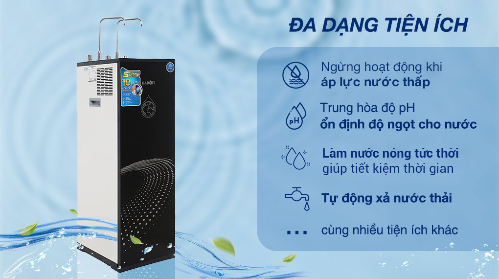 Máy lọc nước RO nóng nguội lạnh Karofi KAD-X60 - Tiện ích