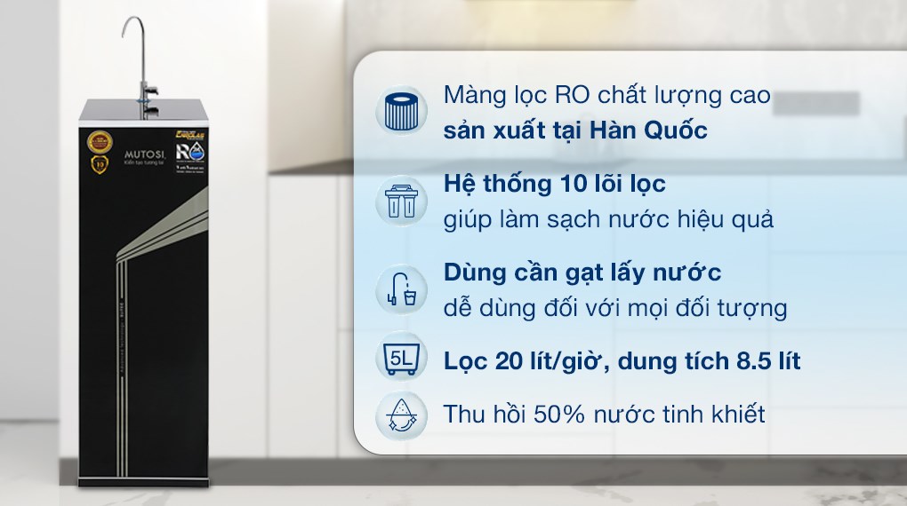 Máy lọc nước RO Mutosi MP-E100S 10 lõi