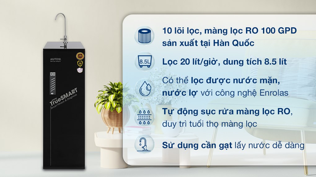 Máy lọc nước RO Mutosi MP-TS100 10 lõi