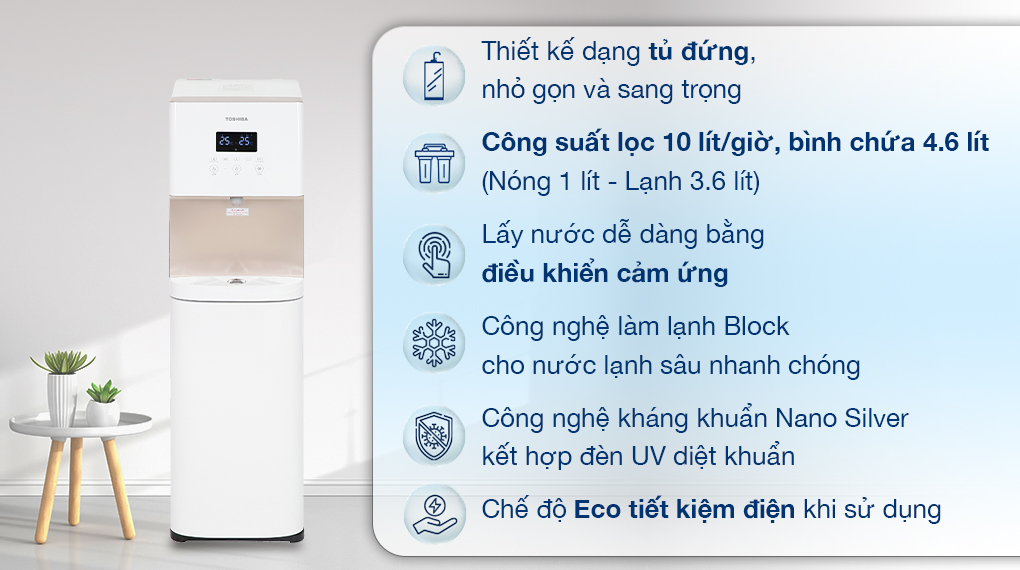 Máy lọc nước RO Toshiba TWP-W1630SVN 7 lõi - Tổng quan