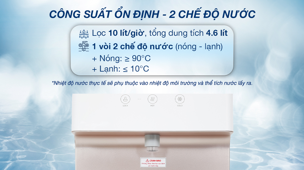 Máy lọc nước RO Toshiba TWP-W1630SVN 7 lõi - Công suất