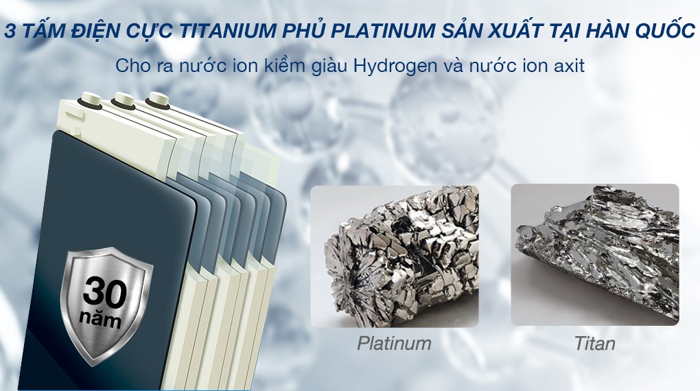 Máy lọc nước điện giải ion kiềm ROBOT IonPrince 37X 3 tấm điện cực