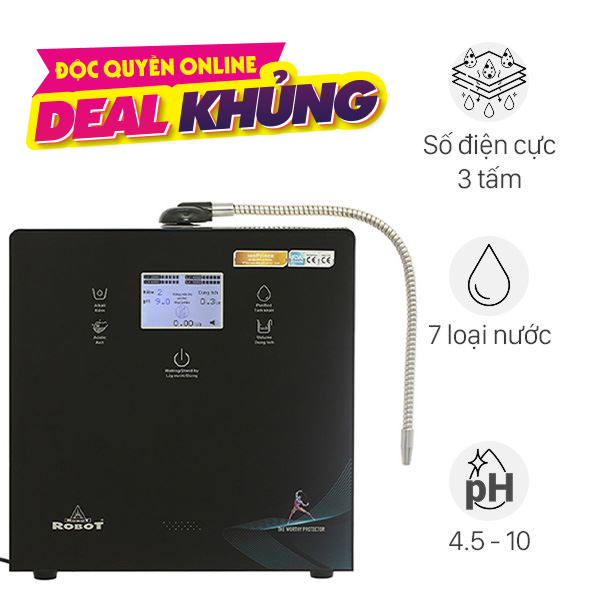 Máy lọc nước điện giải ion kiềm ROBOT IonPrince 37X 3 tấm điện cực