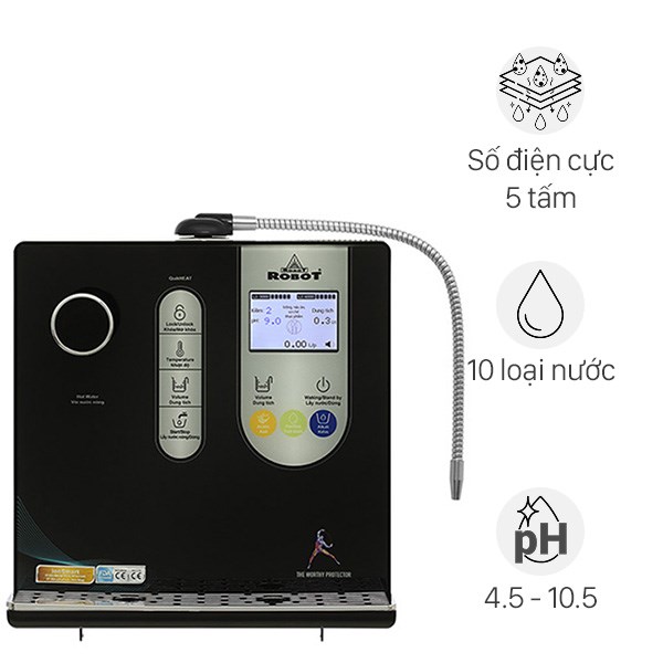 Máy lọc nước điện giải ion kiềm nóng nguội ROBOT IonSmart 510X 5 tấm điện cực