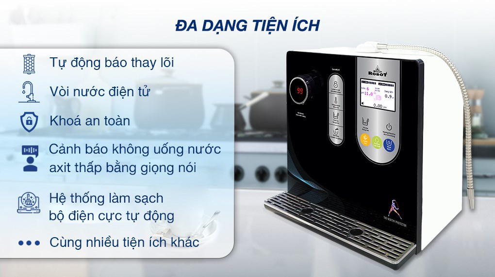 Máy lọc nước điện giải ion kiềm nóng nguội ROBOT IonSmart 510X 5 tấm điện cực