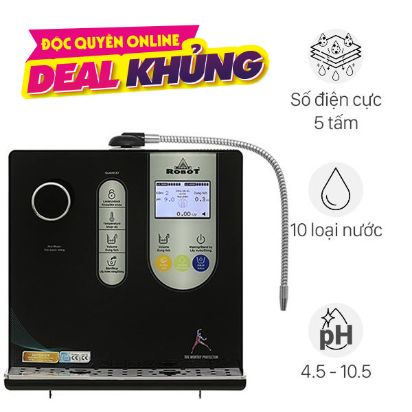Máy lọc nước điện giải ion kiềm nóng nguội ROBOT IonSmart 510X 5 tấm điện cực