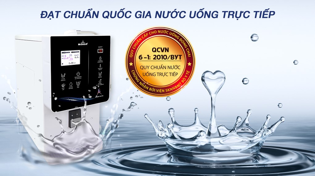 Máy lọc nước điện giải ion kiềm nóng nguội lạnh ROBOT IonQueen 912X 9 tấm điện cực