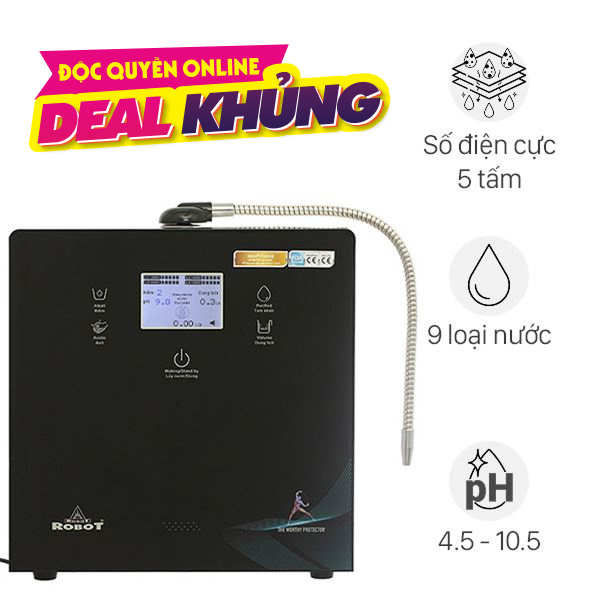 Máy lọc nước điện giải ion kiềm ROBOT IonPrince 59X 5 tấm điện cực