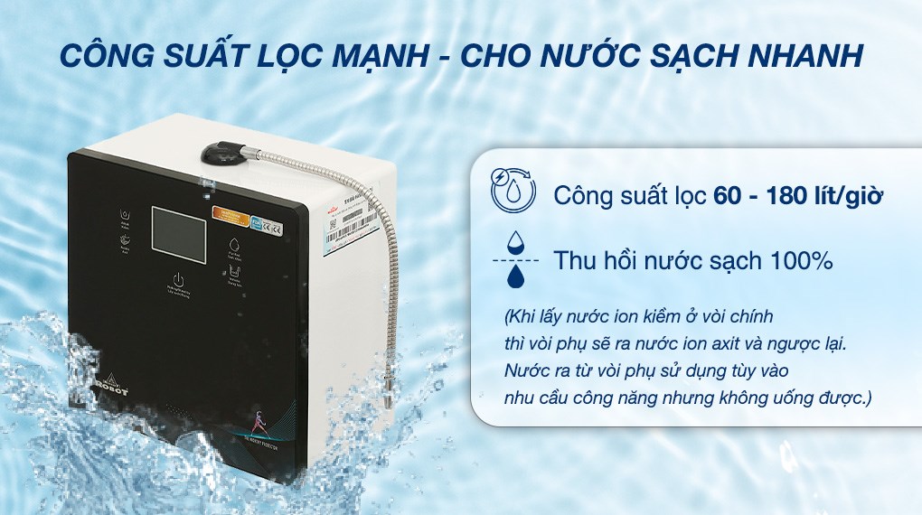 Máy lọc nước điện giải ion kiềm ROBOT IonPrince 79X 7 tấm điện cực