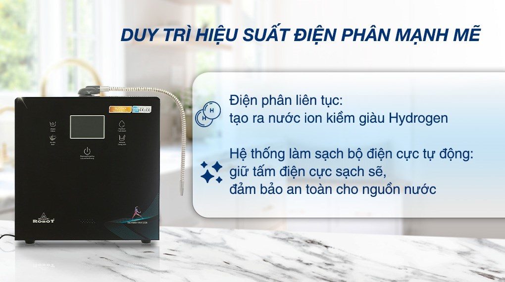 Máy lọc nước điện giải ion kiềm ROBOT IonPrince 79X 7 tấm điện cực