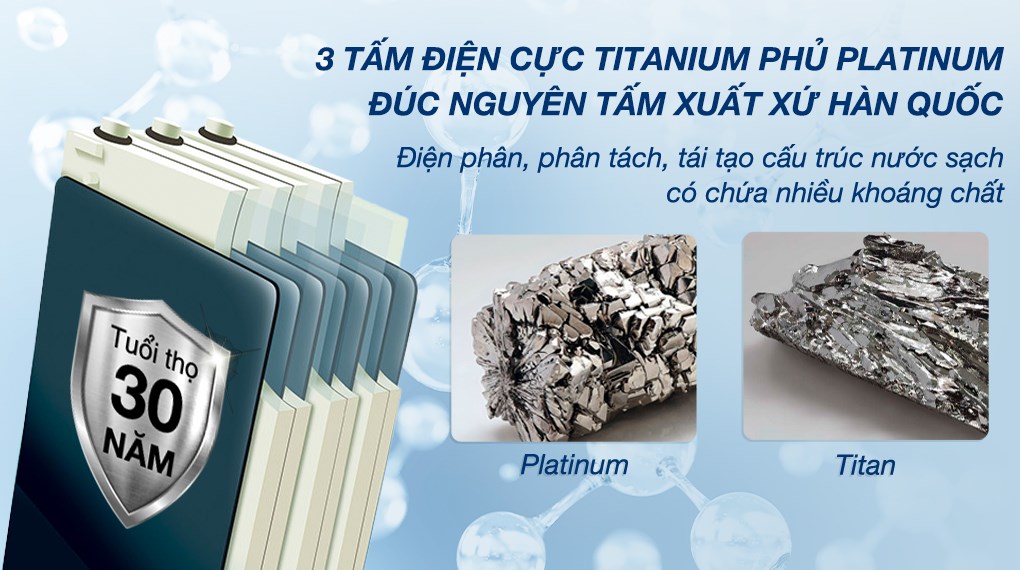 Máy lọc nước điện giải ion kiềm nóng nguội ROBOT IonSmart 38X 3 tấm điện cực