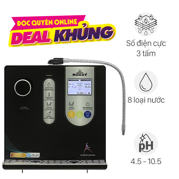 Máy lọc nước điện giải ion kiềm nóng nguội ROBOT IonSmart 38X 3 tấm điện cực