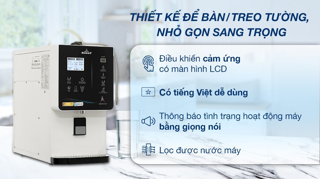 Máy lọc nước điện giải ion kiềm nóng nguội lạnh ROBOT IonQueen 511X 5 tấm điện cực