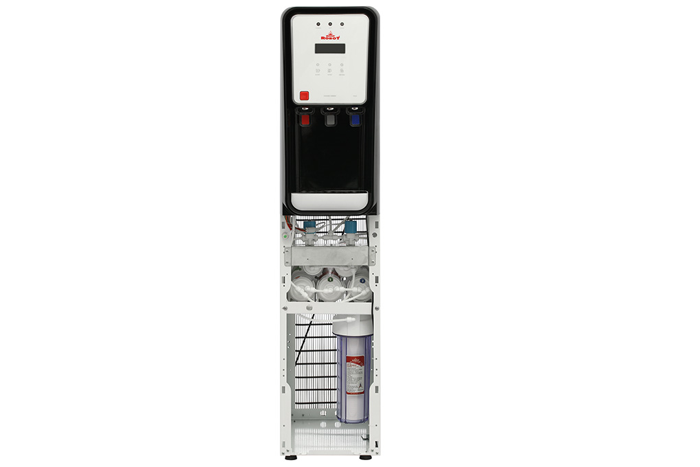 Máy lọc nước điện giải ion kiềm nóng nguội lạnh ROBOT UHC-6711X 4 lõi 7 tấm điện cực Màu Trắng - Đen