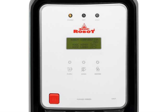 Máy lọc nước điện giải ion kiềm nóng nguội lạnh ROBOT UHC-6711X 4 lõi 7 tấm điện cực Màu Trắng - Đen