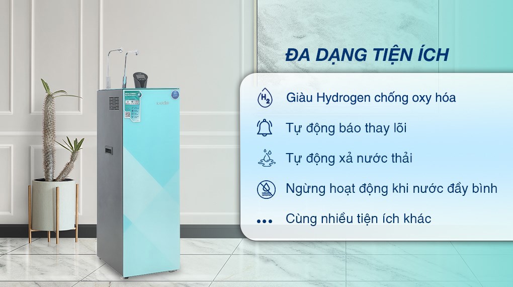 Máy lọc nước RO nóng nguội lạnh Hydrogen Karofi KAD-N91 10 lõi