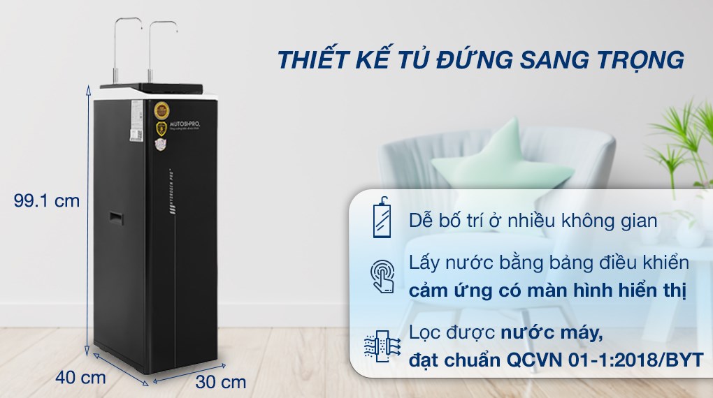 Máy lọc nước RO nóng nguội lạnh Hydrogen Mutosi Pro Plus MP-F081-HC4H5 8 lõi
