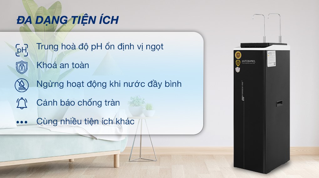 Máy lọc nước RO nóng nguội lạnh Hydrogen Mutosi Pro Plus MP-F081-HC4H5 8 lõi