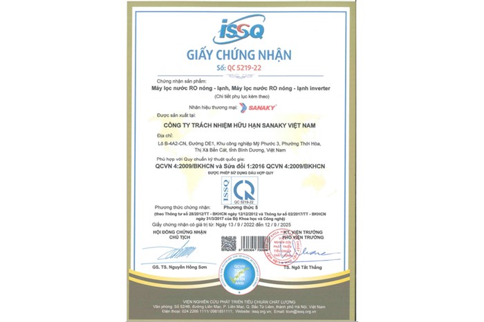 Máy lọc nước RO nóng nguội lạnh Sanaky Inverter VH102HP3 11 lõi Màu Trắng - Đen