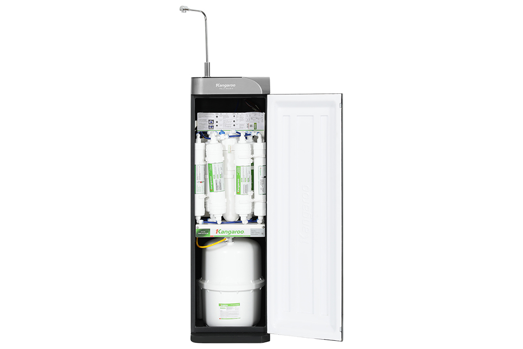 Máy lọc nước RO Hydrogen nguội lạnh Kangaroo Waterfall KG100EW 7 lõi Màu Đen
